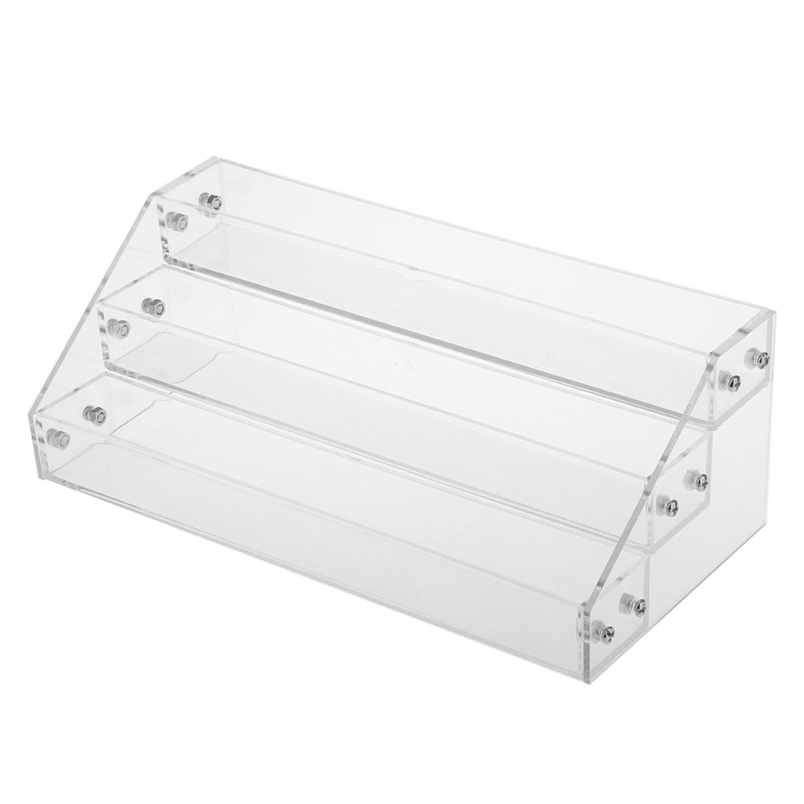 Stepped Acrylic Stands Clear Display Riser Storage Organizer Tiered Display Shelf for Doll Figure Collectibles Cupcakes Cosmetic: Three-tiers