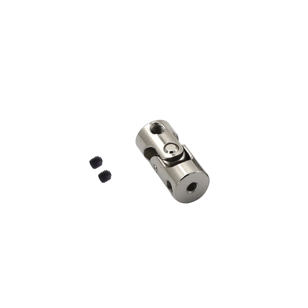 1 Juego de acoplador de eje de coche barco RC 2/2,3/3/3,17/4/5/6/8/10/12mm conector de Motor de junta cardán de Metal acoplamiento de junta Universal cardán: Rojo