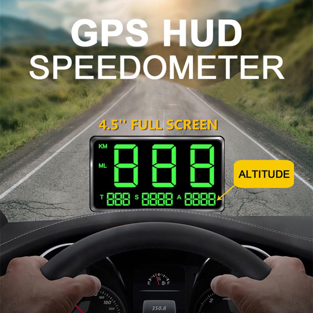C80 Digital GPS Speedometer Car HUD Head Up Display KM/H MPH Speed Display Over Speeding Alarm System Universal for Bike Truck