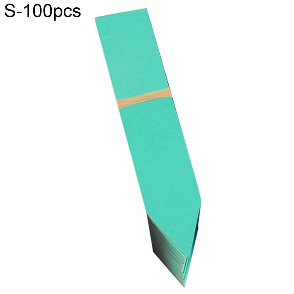 100Pcs Useful Plant Labels Waterproof Durable PVC Mini Waterproof Plant Labels: M / Green