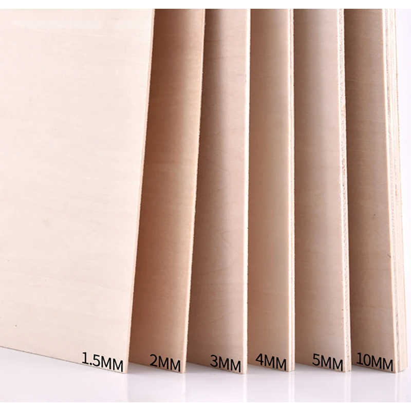 Basswood Craft Board Thick 1.5-10mm Model Layer Wood laminated Plank Sand Table Building Crafting Model Materials