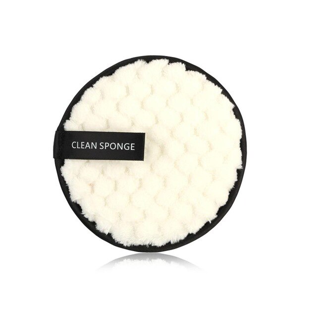 Make Up Spons Remover Handdoek Gezicht Reiniging Doek Pads Pluche Bladerdeeg Mode Esponja Maquillaje Konjac Spons Gezichtsreiniger: WHITE