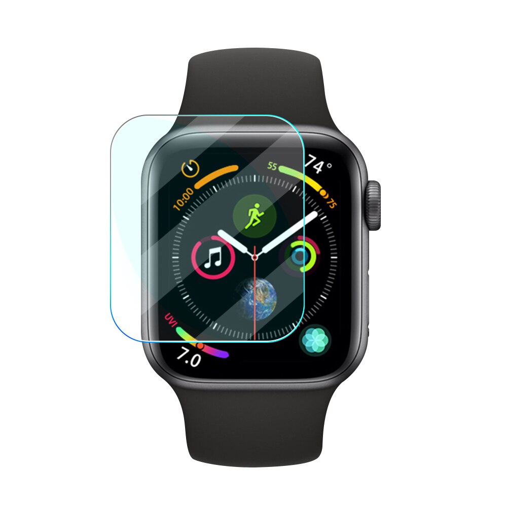 3D Screen Protectors 9H Tempered Glass Protective film Clear Protective Film 40mm 44mm For Apple Watch 5 4 Smart Watch: 44mm
