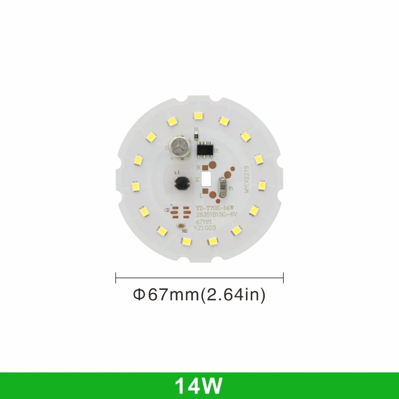 LED Round Chip 55W 45W 38W 28W 18W 14W 10W 5W for Light Bulb 2835SMD DOB Light Beads AC 220V No Flicker Bulb Chips Lighting Lamp: Lavender