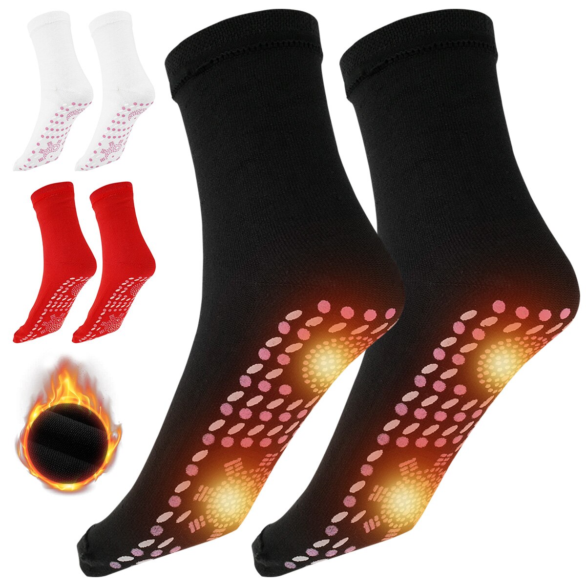 3/4/5 Pair Self-Heating Socks Winter Outdoor Warm Heat Insulated Socks Thermal Socks for Hiking Camping Fishing Cycling Skiing