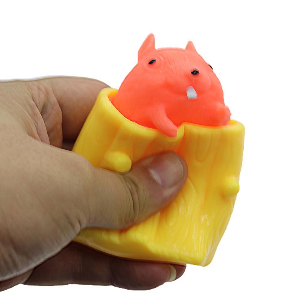 Kleine Eichhörnchen Dekompression Spielzeug Stumpf Eichhörnchen Teleskop Entstehen Silikon betonen Linderung Spielzeug charmant quetschen Spielzeug