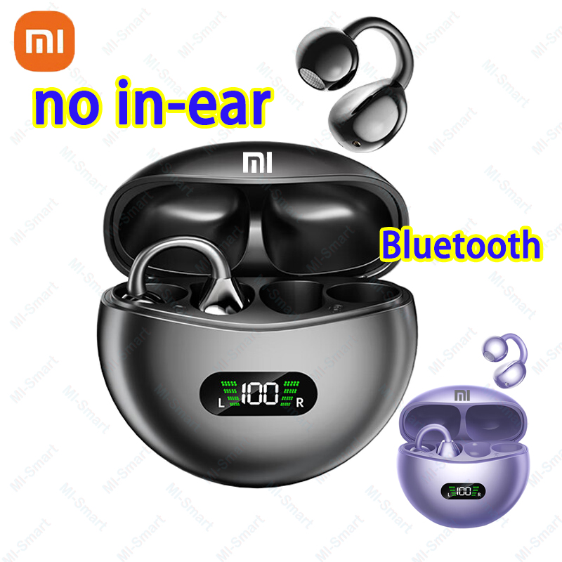 Xiaomi Bluetooth-Kopfhörer mit Clip-On-Ohrhörern LED Bluetooth 360 ° Clip-On-Sport-Funkkopfhörer, lange Akkulaufzeit, nicht im Ohr