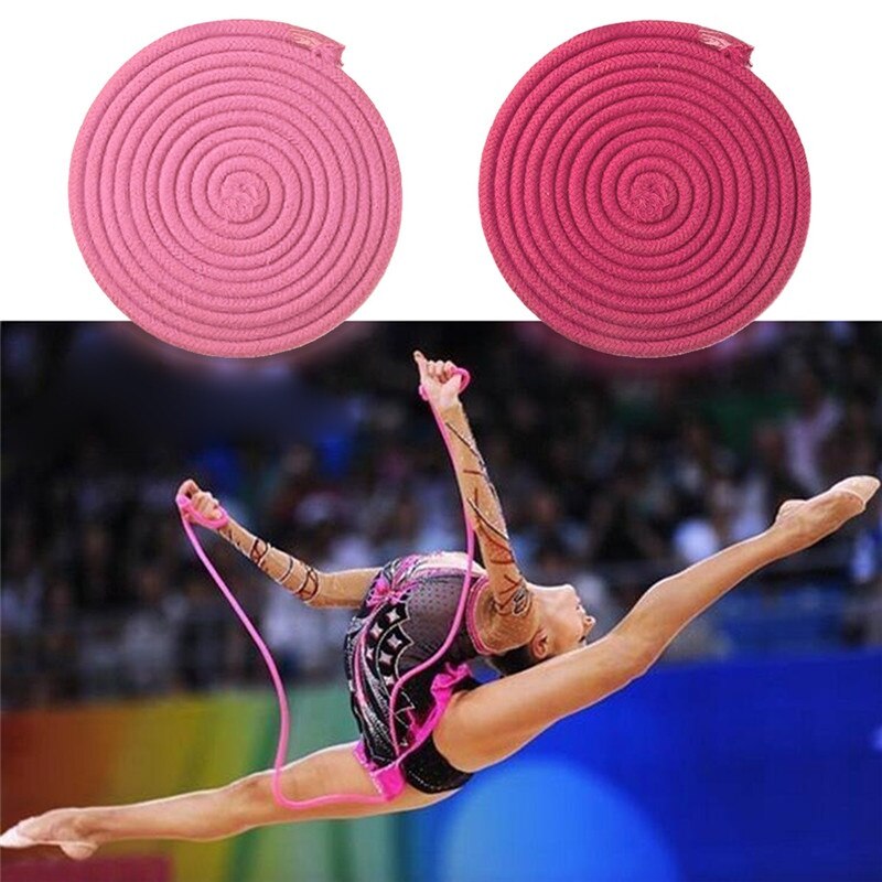 Gym Regenboog Kleur Ritmische Gymnastiek Touw Effen Concurrentie Arts Training Touw Gymnastiek Touw Professionele Sport Gereedschap S