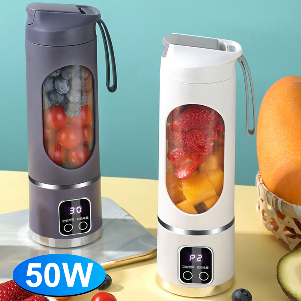 Draagbare Blender 450Ml Elektrische Juicer Fruitmixers 1500Mah Usb Oplaadbare Smoothie Mini Elektrische Juicer Met 12 Bladen