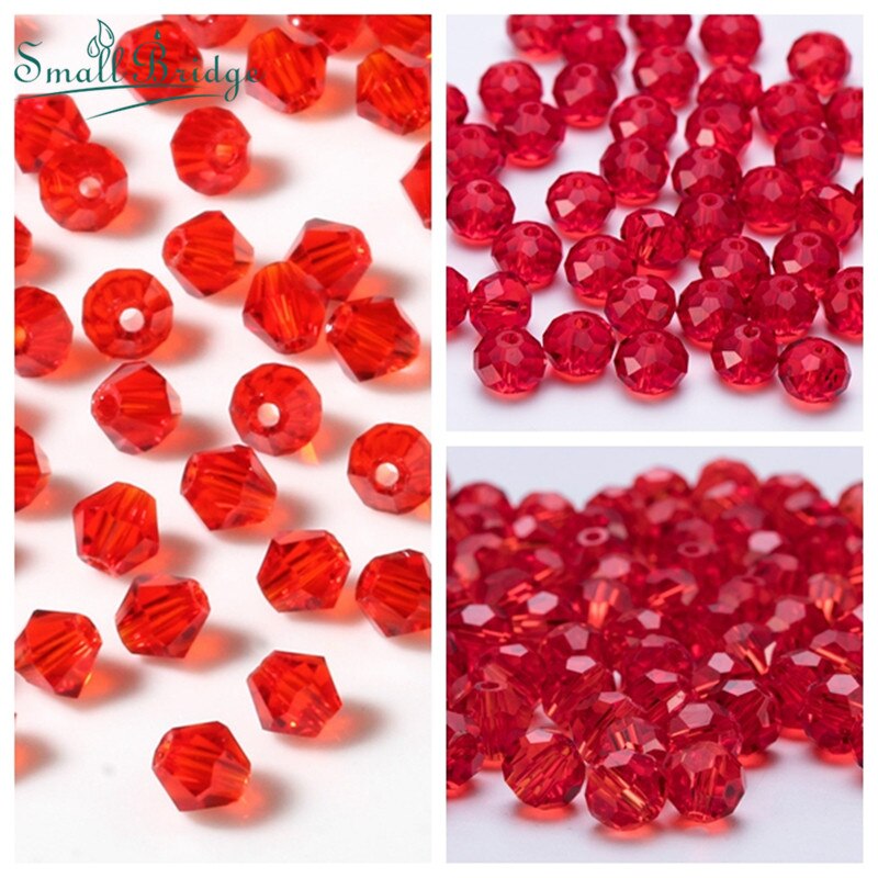 Artículo mixto de cuentas de vidrio checo rojas talladas para hacer joyas, materiales para collares, cuentas de cristal sueltas de bricolaje  z117
