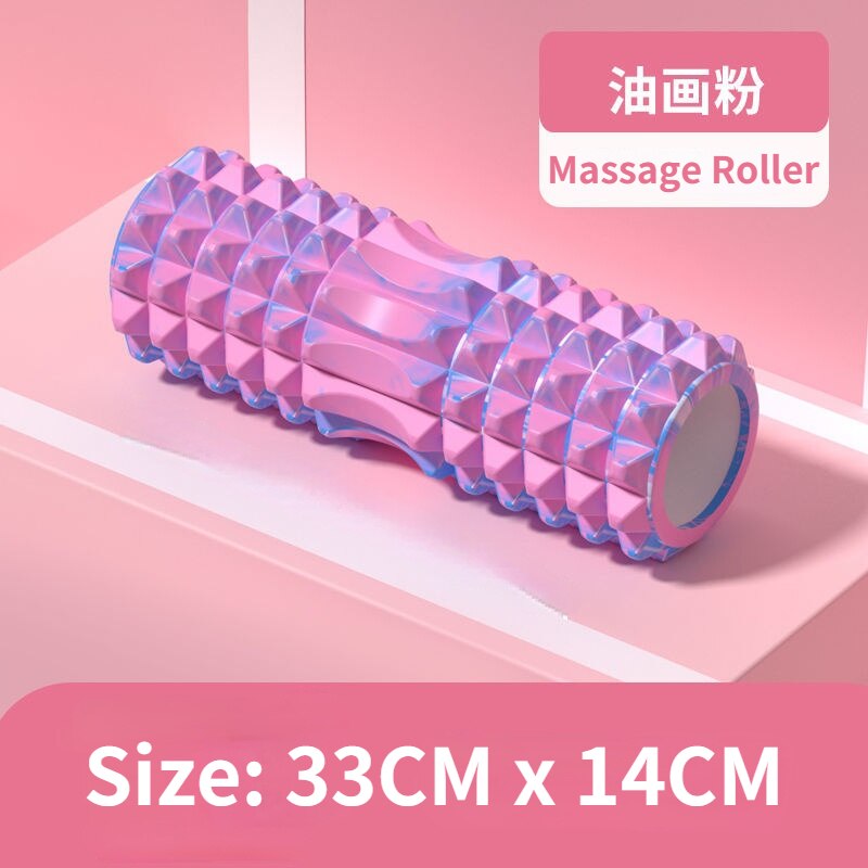 Yoga Column Gym Fitness Foam Roller Pilates Yoga Exercise Back Muscle Massage Roller Soft Yoga Block Muscle roller: Blauw