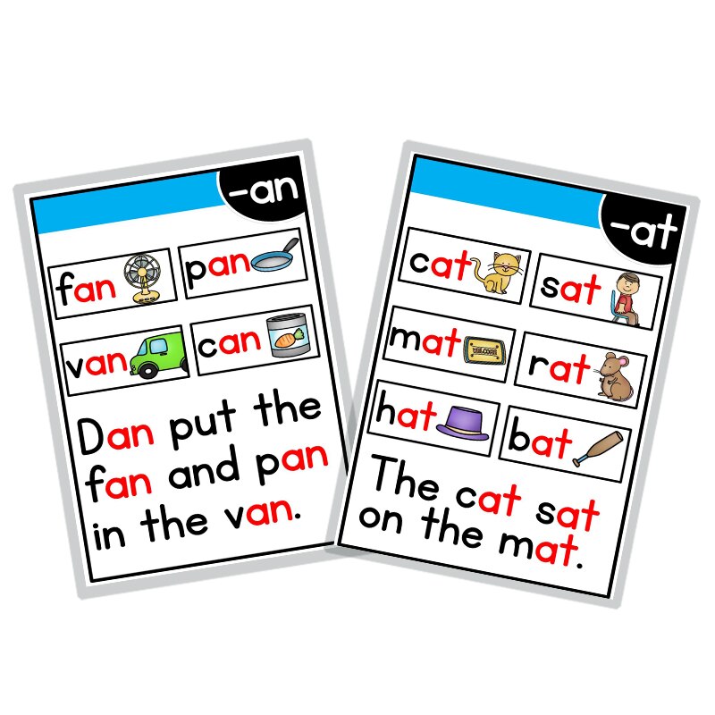 107pcs Root Phonics Cards For Children English Learning Word Cards Support Scan Code Pronunciation Memory Spelling Game