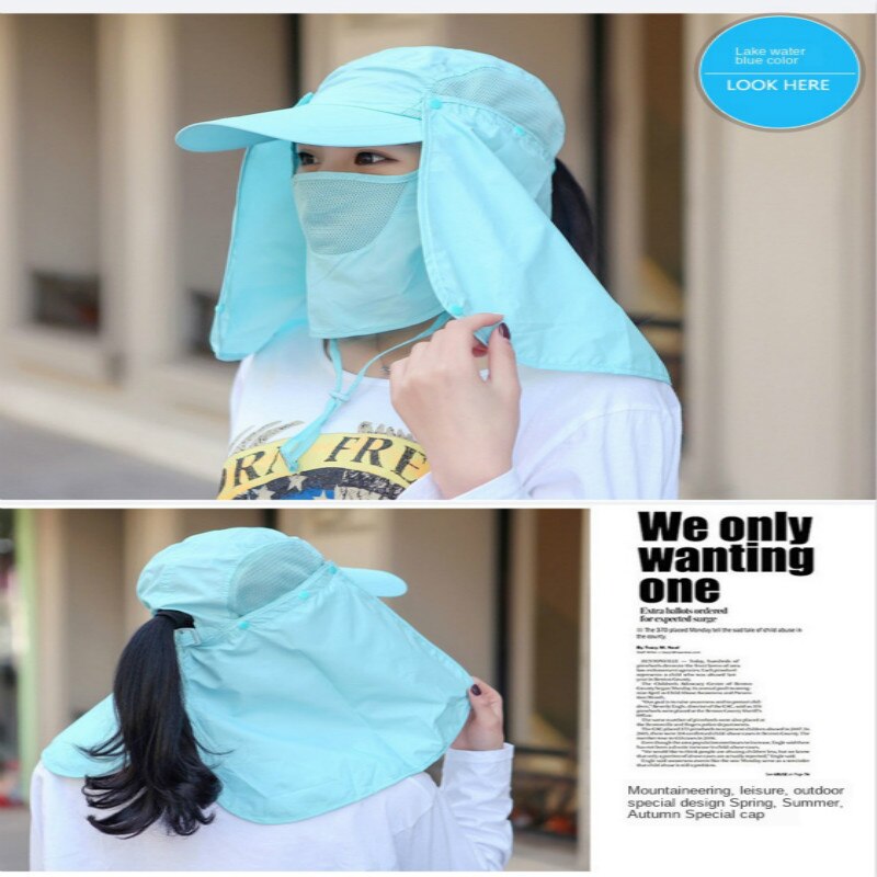 Vissershoed uv-beschermende zonnehoed opvouwbaar afneembaar zomer heren dames zonnepet voor wandelen strand ed kampeeruitrusting: Meer