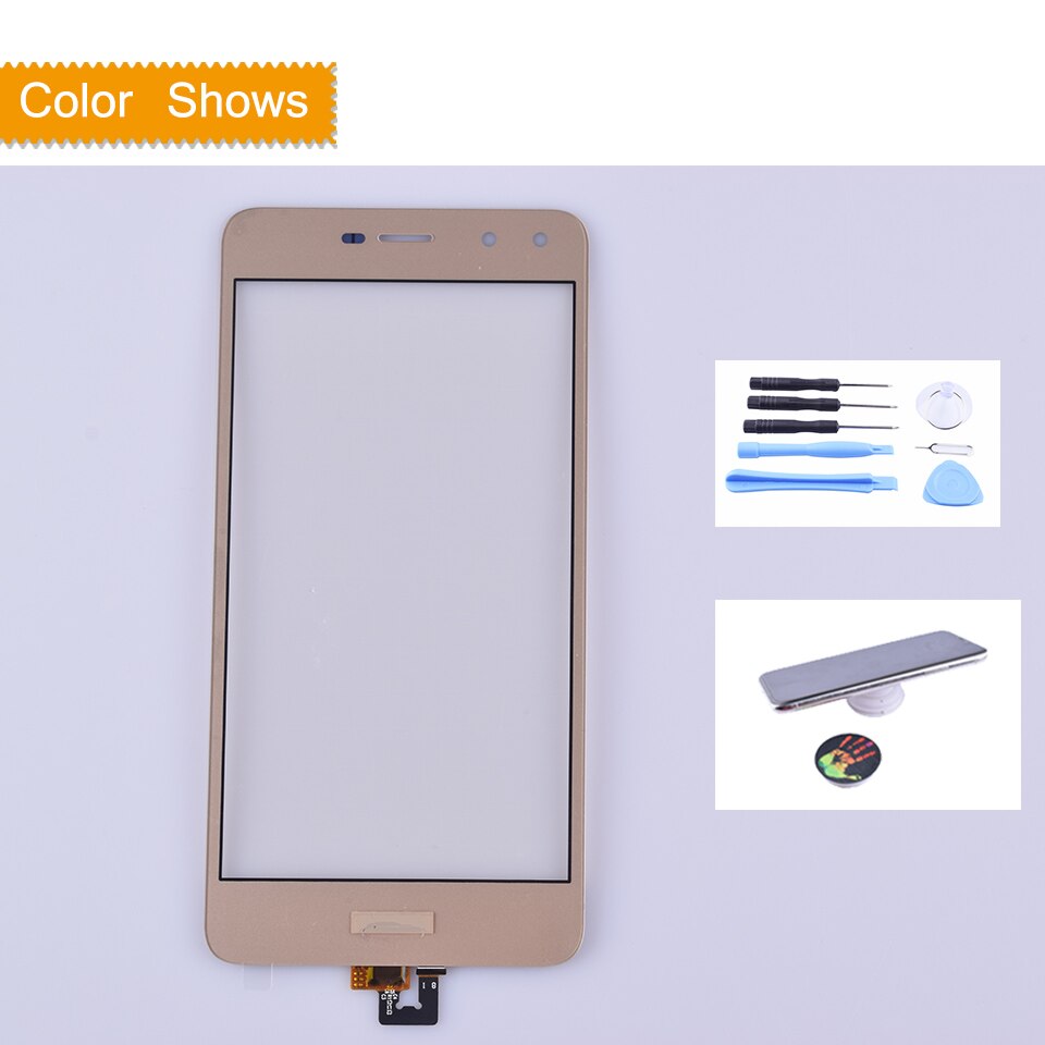 Pantalla táctil MYA-L22 para Huawei Y5 Y5III MYA-L23, cristal frontal, lente exterior, sin LCD: gold with gift