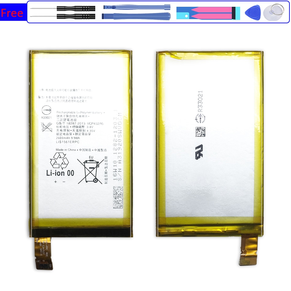 Puhelimen akku sony xperia  z3 mini compact  z3c m55w z3 mini  d5803 d5833 so-02g /c4 e5333 e5363 e5306 2600 mah lis 1561 erpc