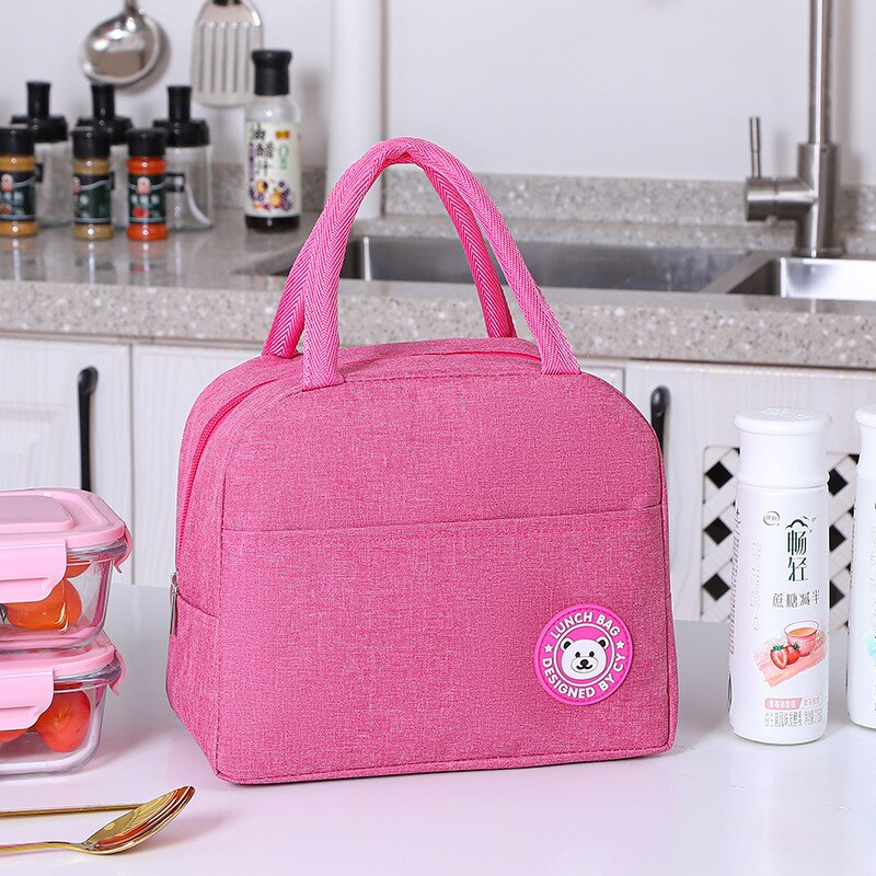 Microwave Lunch Box Wheat Straw Dinnerware with Spoon Chopsticks Food Storage Container Children Kids School Office Bento Box: Thermos bag pink