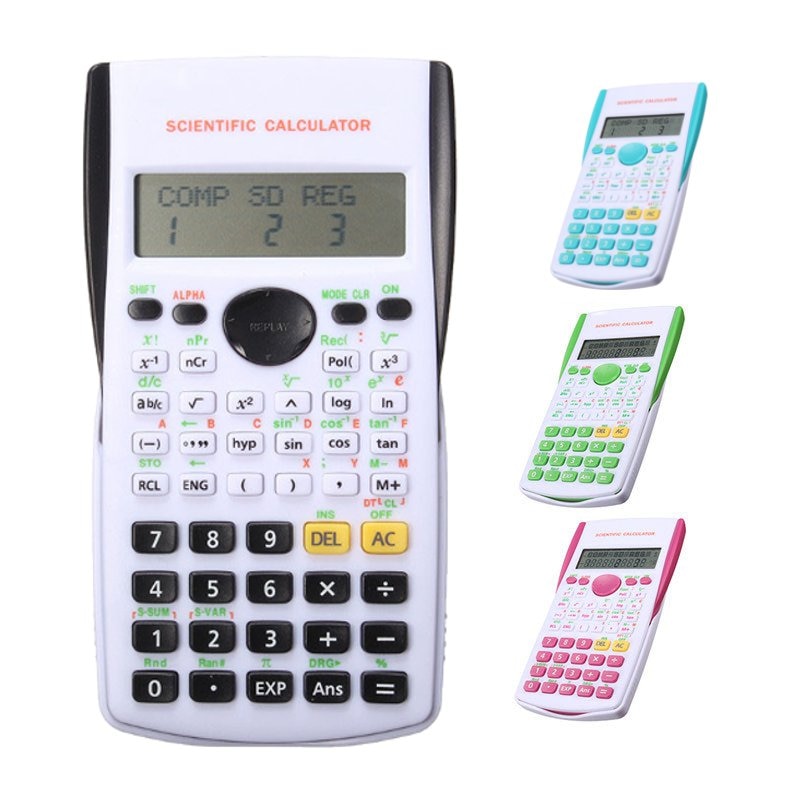 Calculadora científica electrónica portátil, Cientifica 12 Digital, suministros de función para estudiantes y oficina