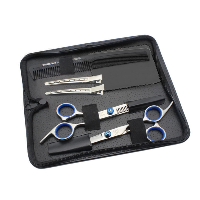 7PCs/Set Salon Hair Cutting Thinning Scissor Barber Shears Set With Case For Hair Salon/Barber/Hairdresser And Home