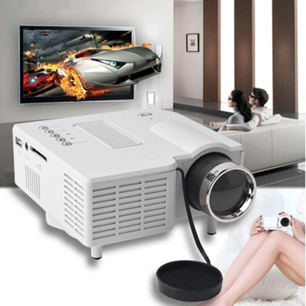 UC28 + Mini Draagbare 1080P Projector Home Cinema Theater Verbeterde Hdmi Interface Home Entertainment Apparaat Multimedia Speler Ons