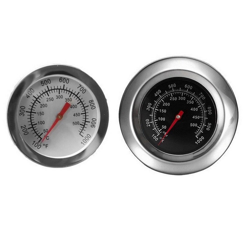 Termómetro bimetálico de acero inoxidable para ahumar barbacoa, herramienta de cocina de 500 grados, medidor de temperatura