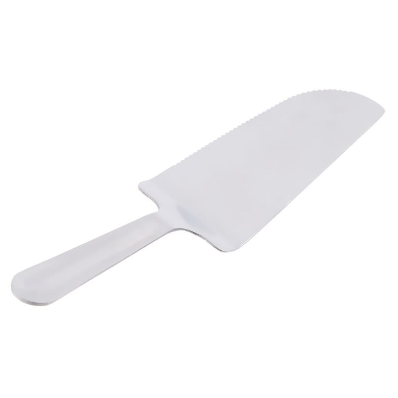 Useful Cake Server Stainless Steel Serrated Edge Blade Cutter Pie Pizza Server Cake Cutter Cake Holder Baking Kitchen Tools: silver Short handle