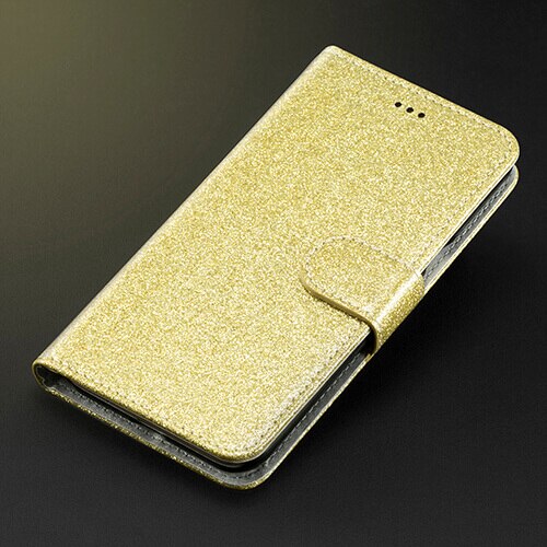 Para Huawei Honor 3C/G630 G630-U20 G630-U10 nueva cubierta de lujo Flip Pu Funda de cuero con ranura para tarjeta cartera: Golden