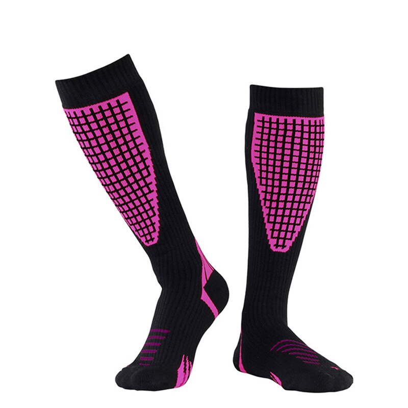 Chaussettes thermiques en coton épais pour homme et femme, 1 paire, chaudes, hiver, longues chaussettes de Ski, sport, Snowboard, escalade, Camping, randonnée, neige: VIOLET / L/XL