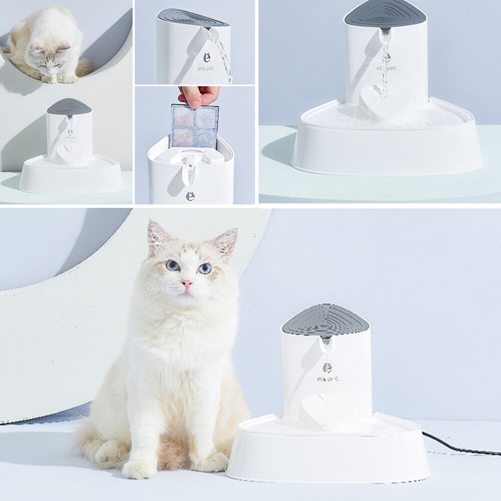 Automatische drinkfontein voor katten, drinkfontein voor honden, ultra stille drinkbak voor katten, voerbak, waterdispenser voor katten, drinkfontein voor huisdieren