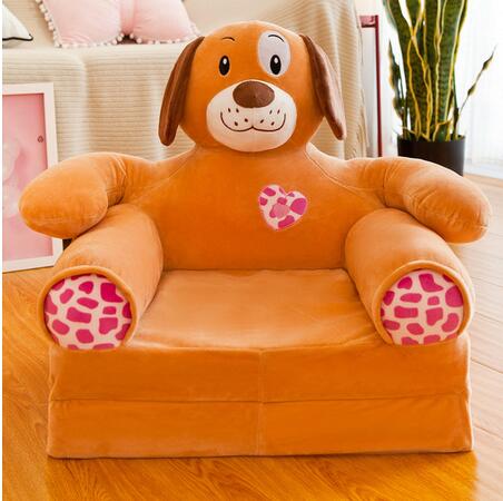 Baby børn sofa kun betræk ingen fyld tegneserie krone sæde børn stol pæn pushud småbørn børn betræk til sofa klap: 12