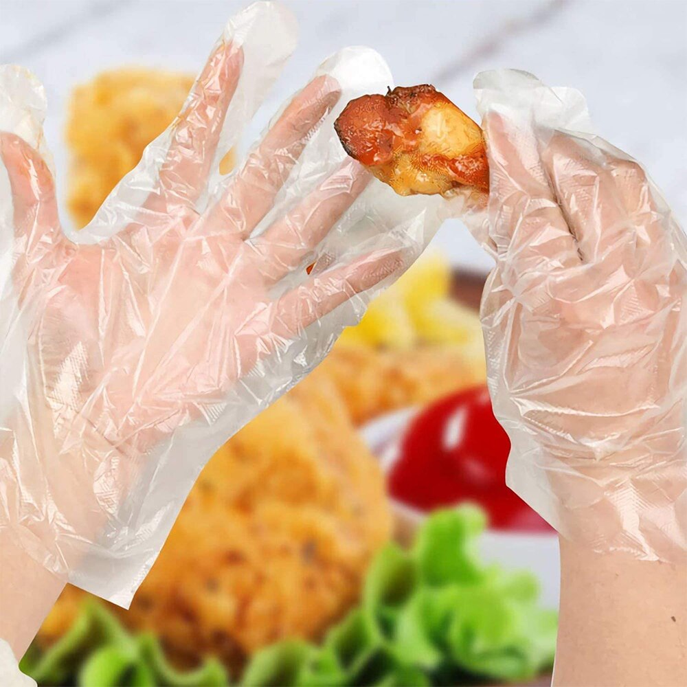 500pcs/100PCS/Set Food Plastic Gloves Disposable Gloves for Restaurant Kitchen BBQ Eco-friendly Food Gloves Fruit Vegetable