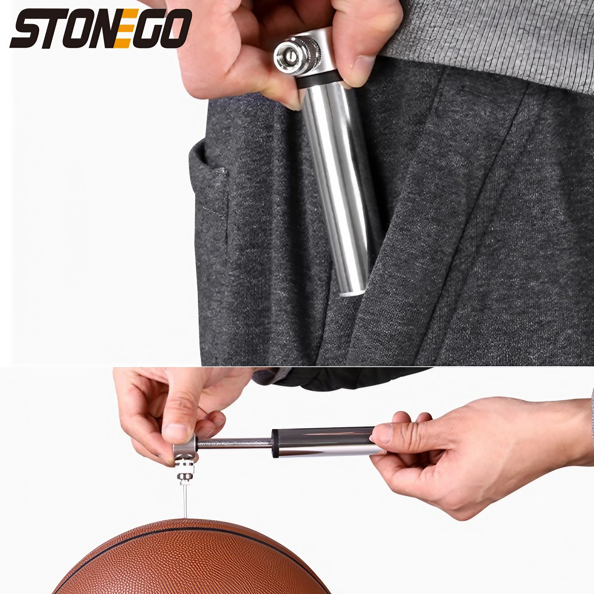 Tragbare Pocket-Bike-Pumpe, 120 PSI, Hochdruck, Mini-Fahrradpumpe, passend für Presta/Schrader-Ventil, ultraleichte Fahrradreifenpumpe
