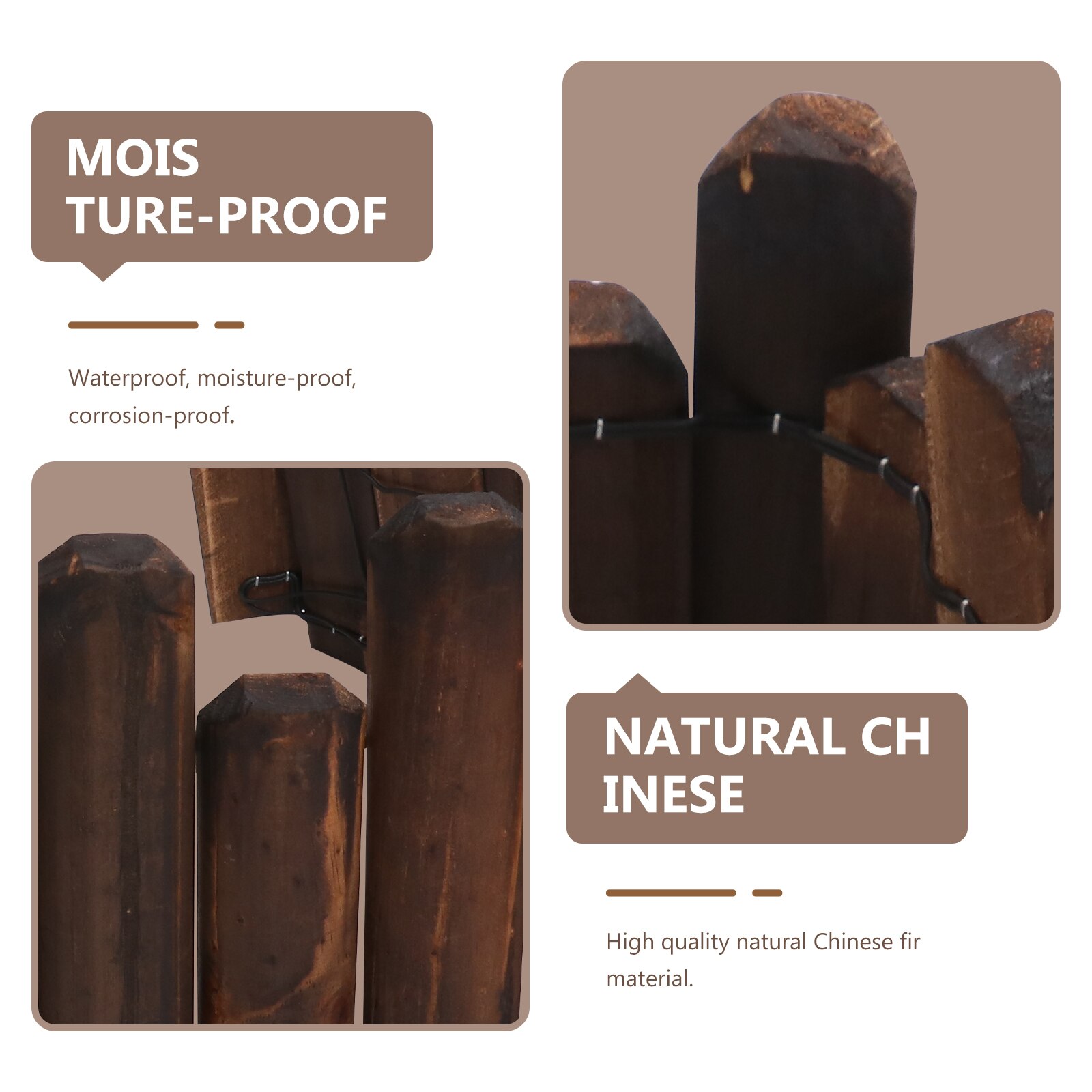 Garden Wood Fence Household Yard Fence Outdoor Horticulture Wooden Fence