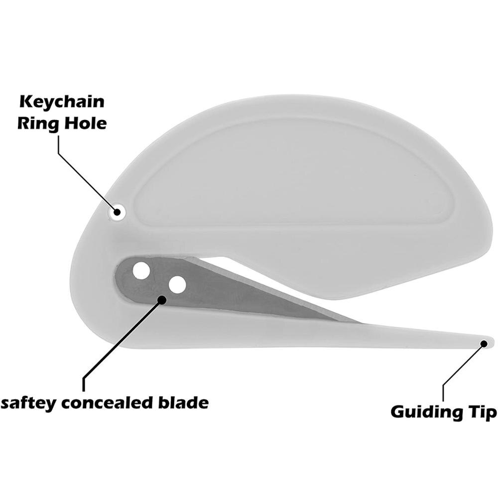 3Pcs/Lot Plastic Mini Letter Opener Letter Mail Envelope Opener Safety Paper Guarded Cutter Blade Office Equipment Random Color