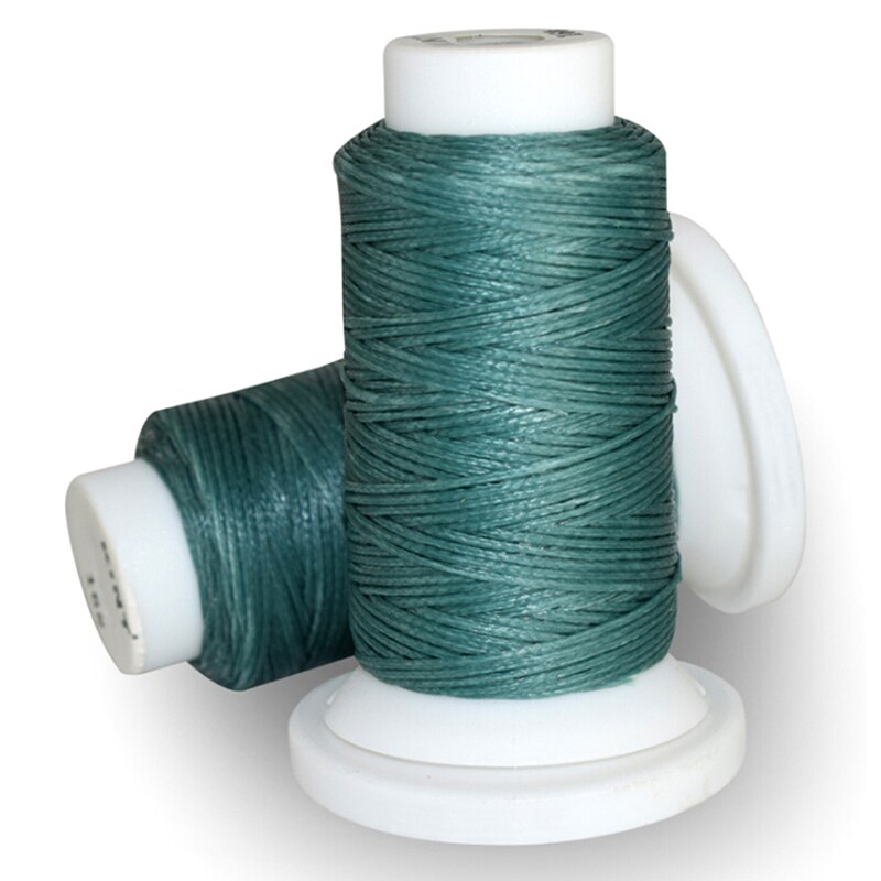 1PC 50Meters DIY Handicraft Tool Hand Waxed Thread 0.8mm 50m Polyester Cord Sewing Machine Stitching For Leather Craft: green
