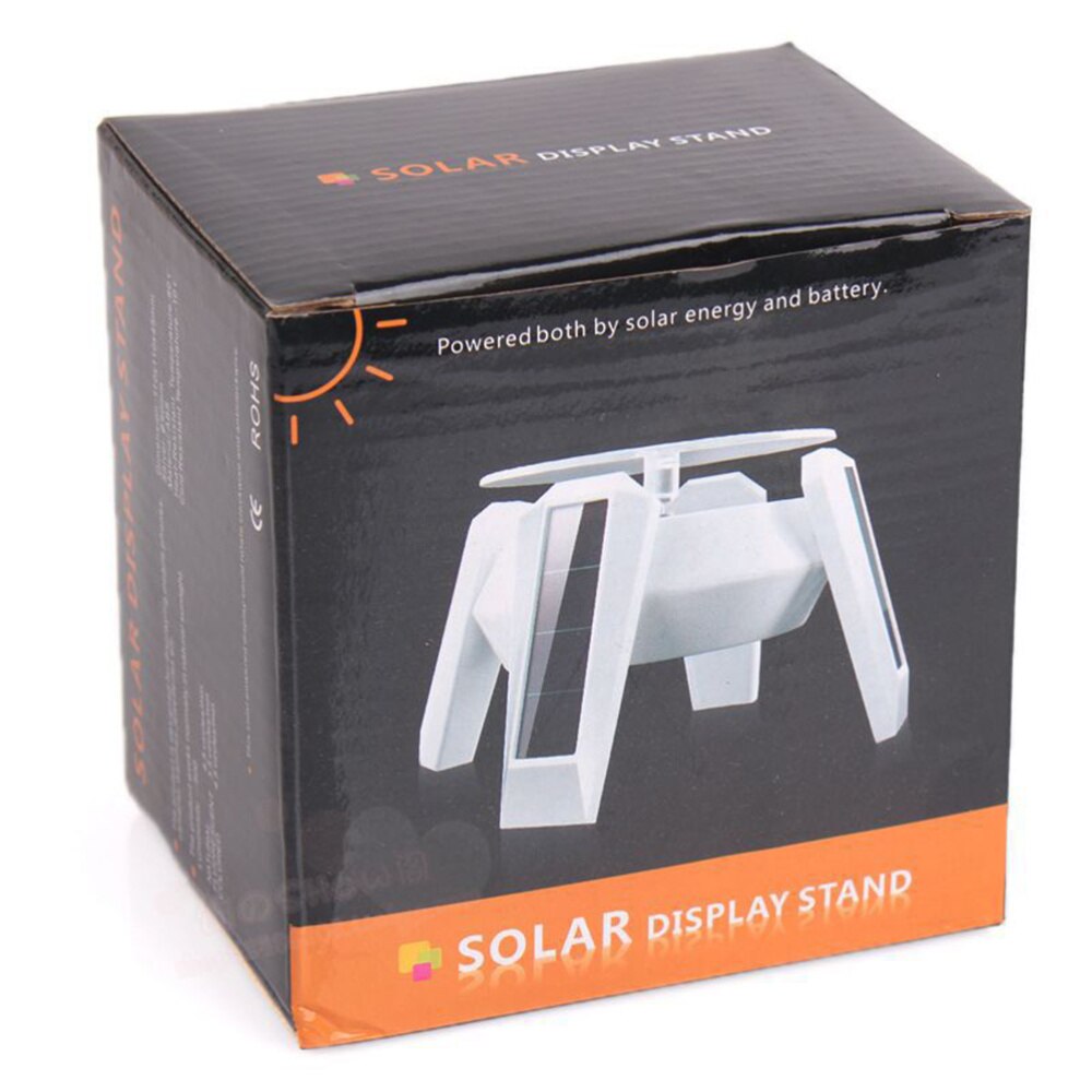 Solar Powered Display Stand Turntable Display Stand Rotating Table Jewelry Stand Battery Included(Random Color)