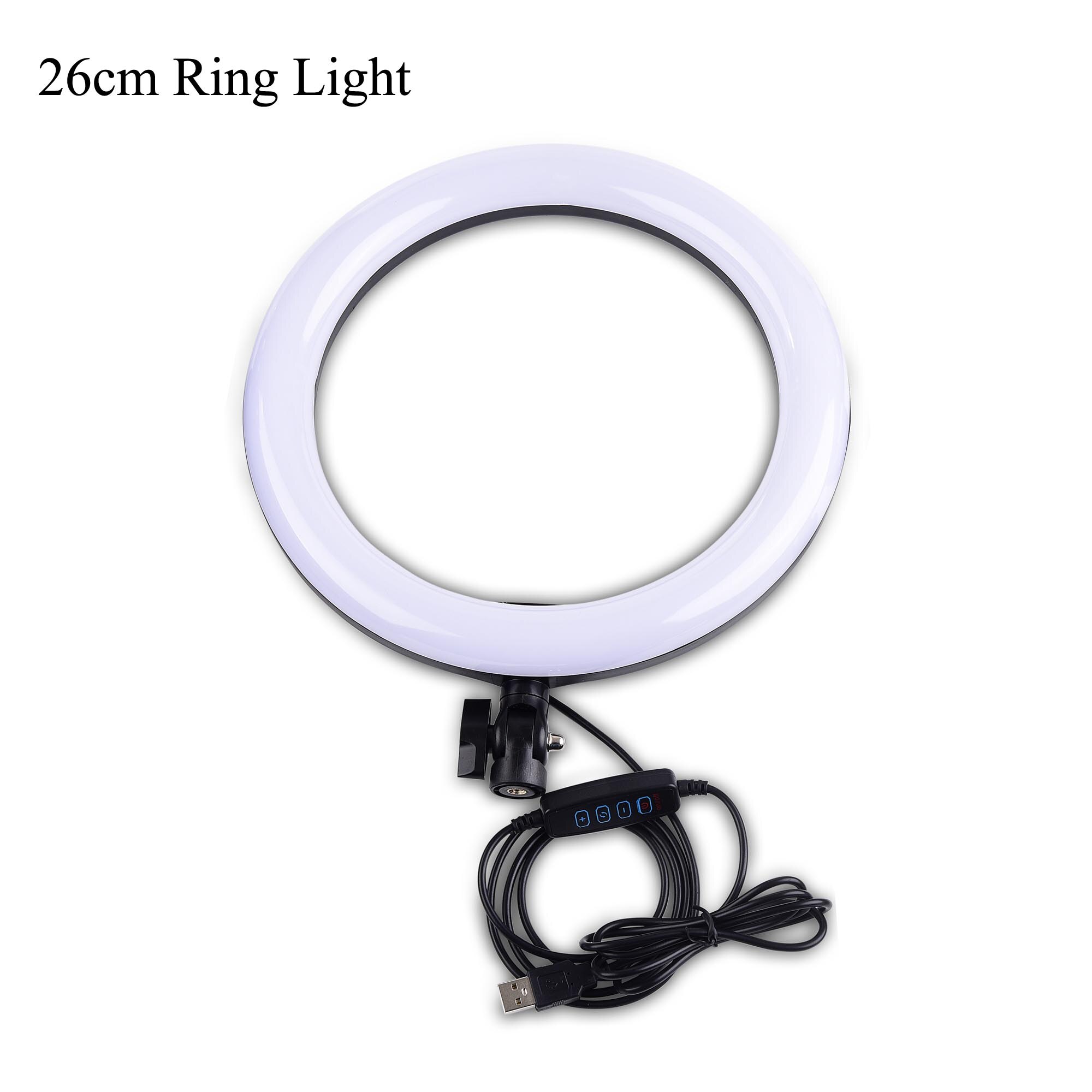 LED Ring Light with Bluetooth 10''/6'' Dimmable Kit 3200-5600K 55CM Tripod for Tik Tok Vlog Video Shooting Portrait: 5600 K