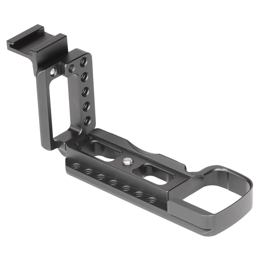 Aluminum alloy Vertical Shoot Hand Grip Quick Release Plate with Cold Shoe For Sony A6400 L Plate Camera Bracket Holder: with cold shoe