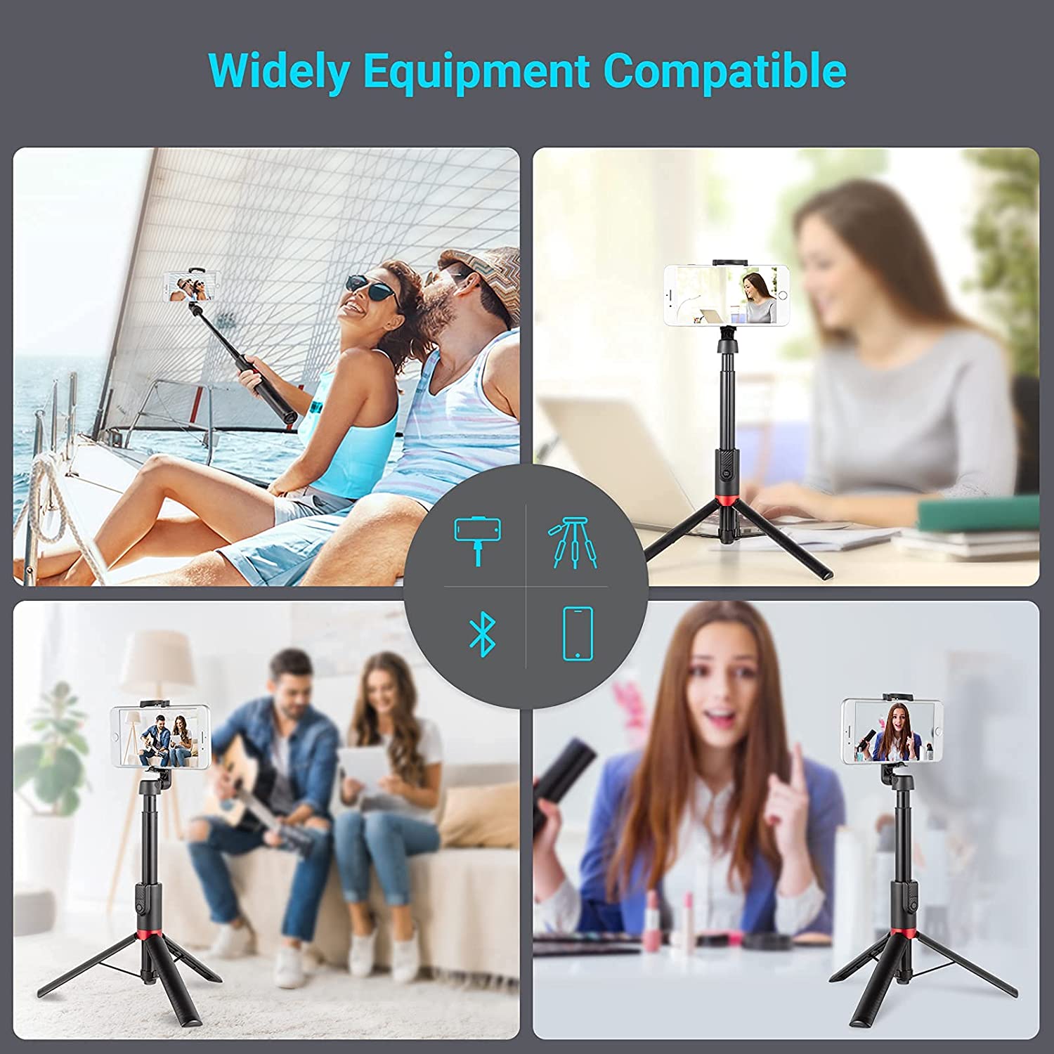 SmallRig – perche à Selfie sans fil Bluetooth Portable, Mini trépied pliable pour IPhone 13 Pro Max/Huawei 3375