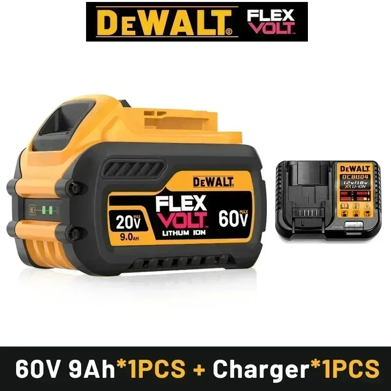 Original DEWALT battery, 20V-60V 6AH, 9AH rechargeable lithium-ion battery, DEWALT charger, DCB115, DCB118, DEWALT tool battery