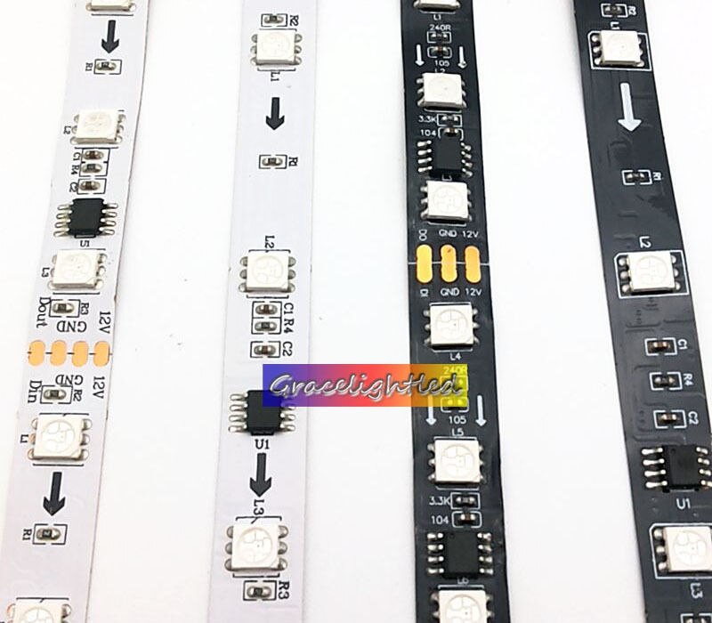 WS2811 5050 RGB LED Strip 1M 5M 150 300Leds Addressable DC12V IP60 IP65 IP67