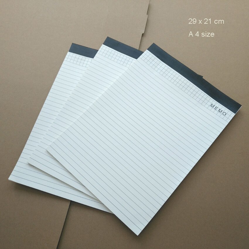 A4 PU leather File Folder Writing Pad Paper Clip Padfolio Business Conference Folder For Office School Supplies: 3 PCS memo pad