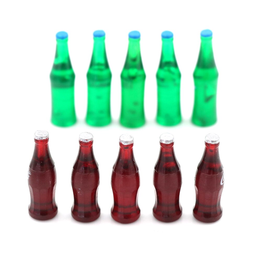 1/2/3/4/5/6/10PCS Mini Water Bottles Dollhouse Miniature Doll Food Dollhouse Kitchen Living Room Accessories Kids Toys