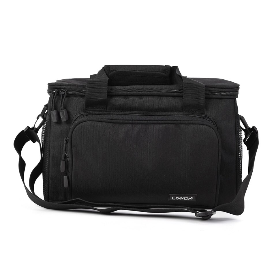 Lixada monitoimikalastuskassi ulkokäyttöön vedenpitävä kangas kalastusvälineet laukku kalastus vieheet varusteiden säilytyspussi crossbody laukut: Musta