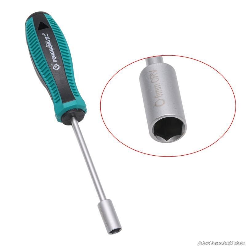 4/5/6/7/8/9/10/11/12/13/14 mm Metal Socket Driver Wrench Screwdriver Hex Nut Key Nutdriver Hand Tool no12 21: 6mm