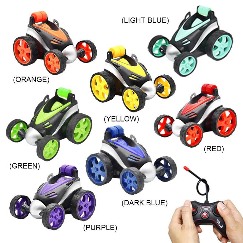 Electric Wireless Remote Control Car Tumbling Stunt Dump Truck Toy ABS Plastic Personality Cool Wireless Birthday