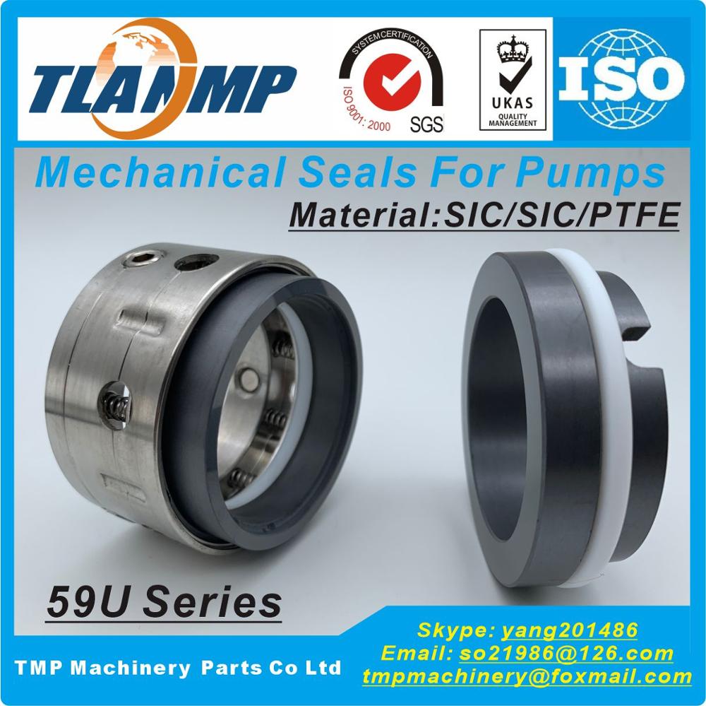 Tyypin 59u-18/20/22/25/28/30/32/35/38/40/43/45/48 j- nosturin mekaaniset tiivisteet bp ptfe -kiilaistukilla (materiaali: hiili/sic/ptfe)
