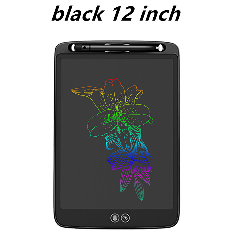 12" 10 "8.5 " LCD Writing Tablet Electronic Graphic Tablet For Drawing Art Light Drawing Board Digital Tablet Drawing Pad: black 12 inch