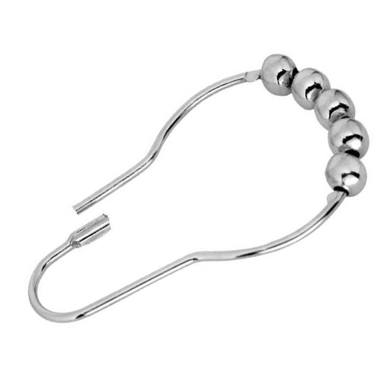 10 st rullboll duschkrokar fönster badrumstillbehör typ kalebass krok metallspänne rost hiss typ duschdraperi krok