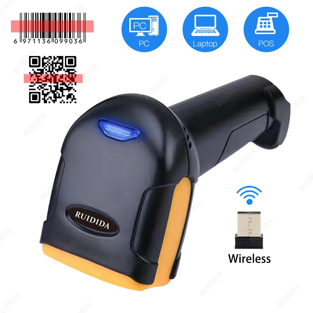 Lettore di codici qr Scanner di codici QR Bluetooth Scanner Wireless Scanner di codici a barre 2D Scanner per lettore portatile Wireless PDF417 cablato