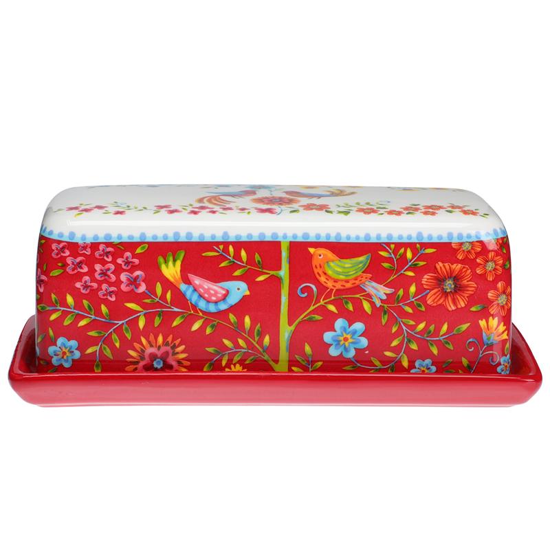 Beurrier Style américain, boîte à beurre en céramique délicate, conteneur à beurre, porte-beurre, assiette à outils, stockage de fromage, 1 pièce: A